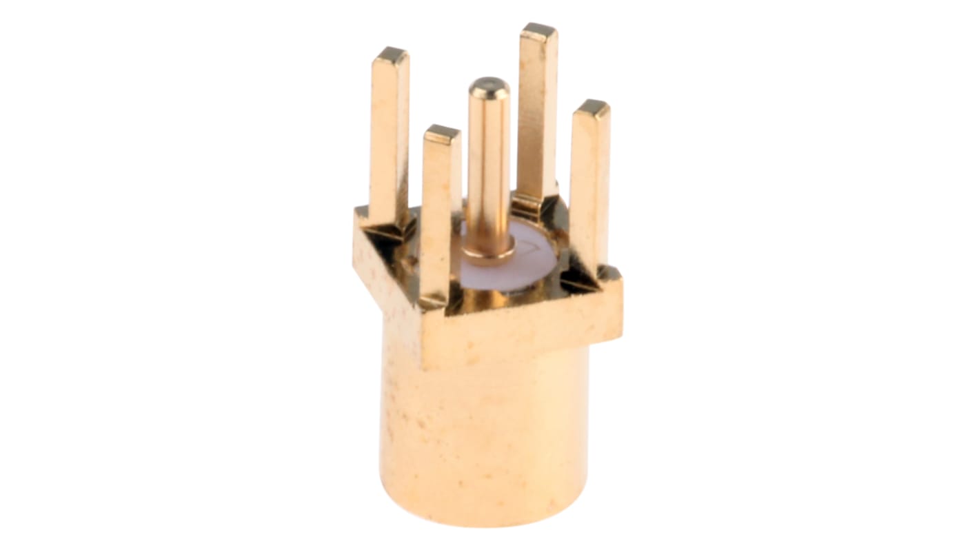 Radiall, jack Through Hole MMCX Connector, 50Ω, Solder Termination, Straight Body