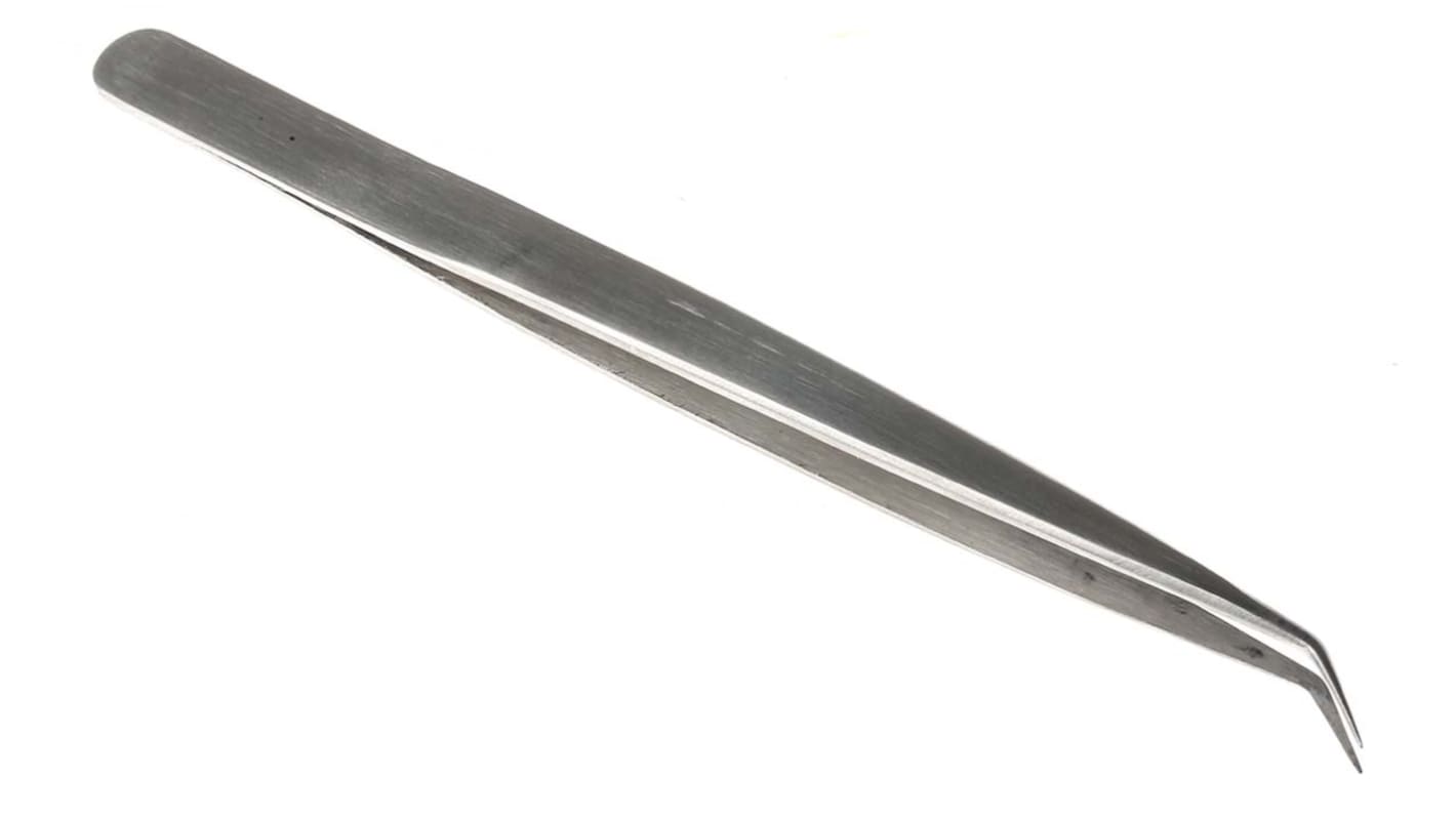 RS PRO 140 mm, Stainless Steel, Tweezers