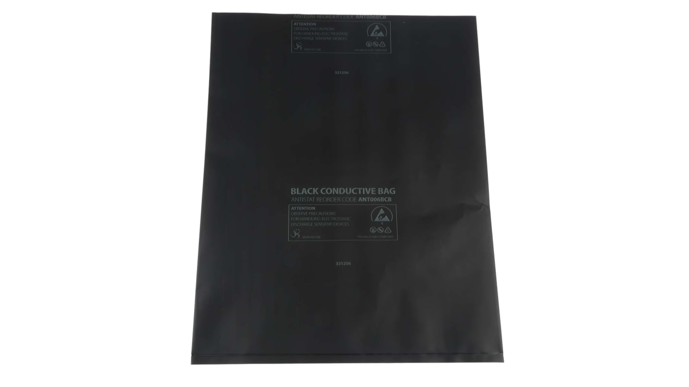 RS PRO Black Conductive Bag 254mm(W)x 203mm(L)