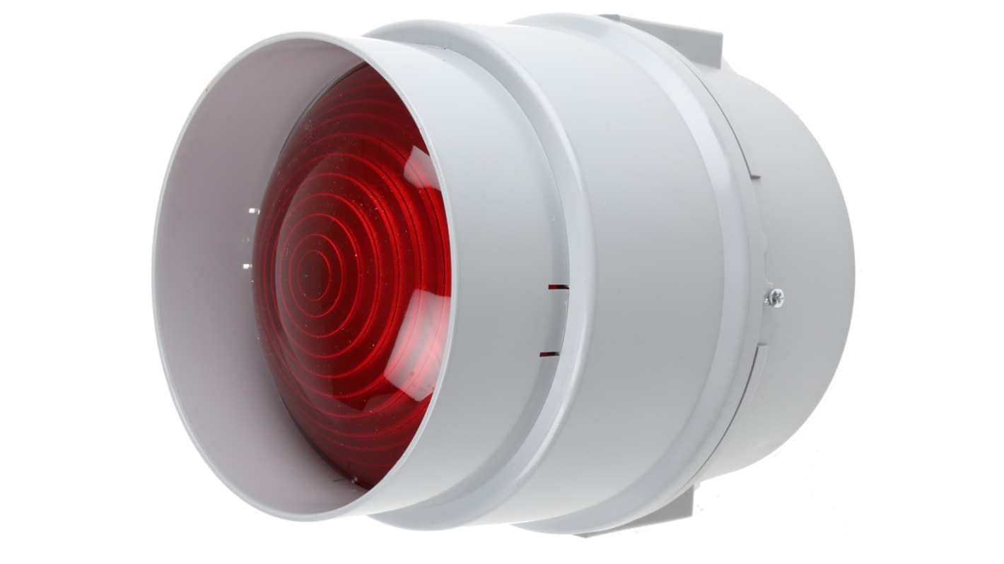 Werma BWM 890, Glühlampe Dauer Signalleuchte Rot, 12 → 230 V ac/dc, Ø 150mm x 154mm