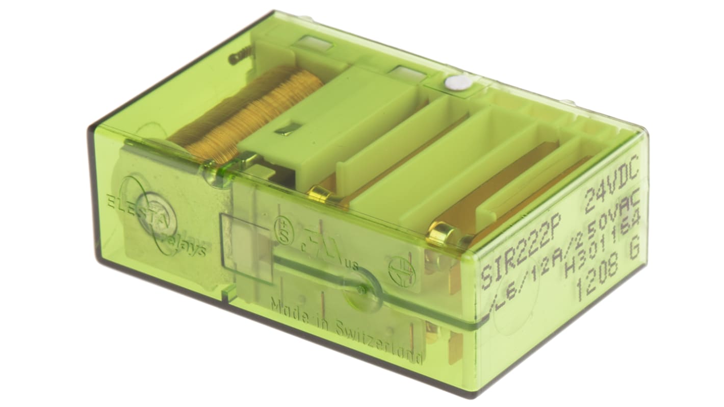 Elesta PCB Mount Force Guided Relay, 24V dc Coil Voltage, 2 Pole, DPDT