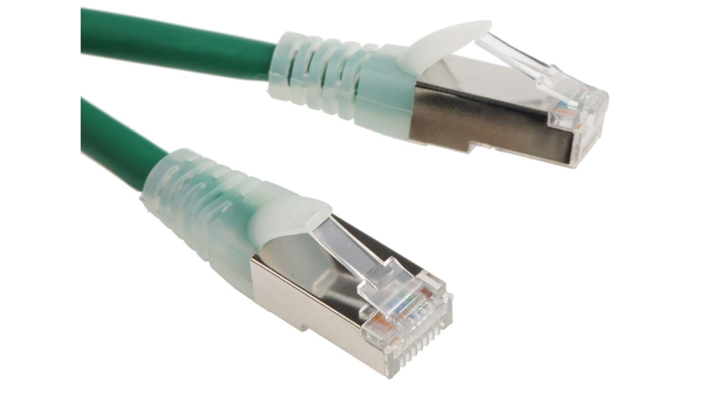 Câble Ethernet catégorie 6 F/UTP RS PRO, Vert, 0.5m LSZH Avec connecteur