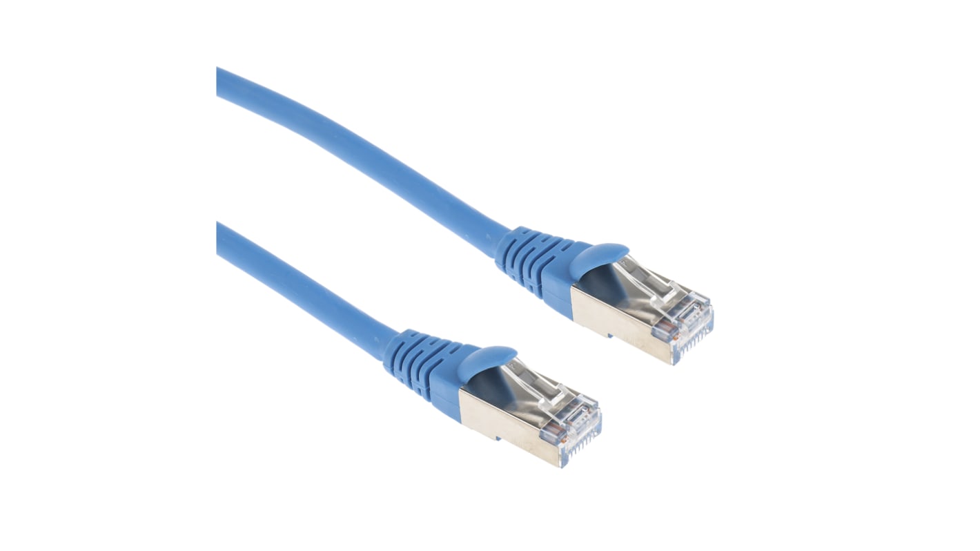 RS PRO Cat6 Male RJ45 to Male RJ45 Ethernet Cable, F/UTP, Blue LSZH Sheath, 1m