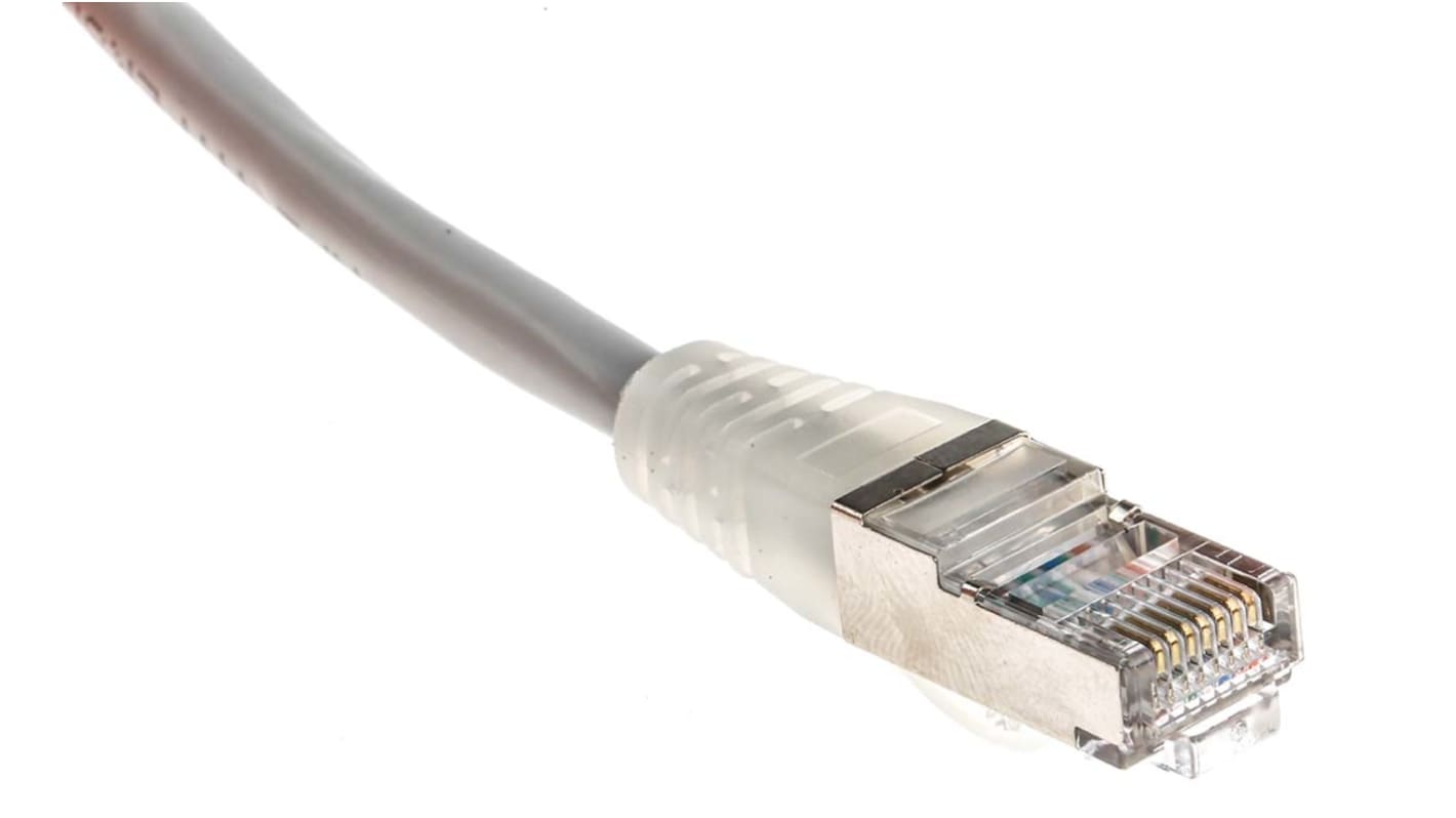 RS PRO Ethernet-kabel Cat5e, Grå PVC kappe, 1m