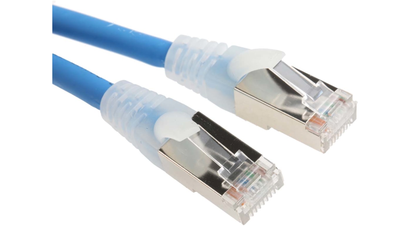 Cable Ethernet Cat6 F/UTP RS PRO de color Azul, long. 10m, funda de LSZH