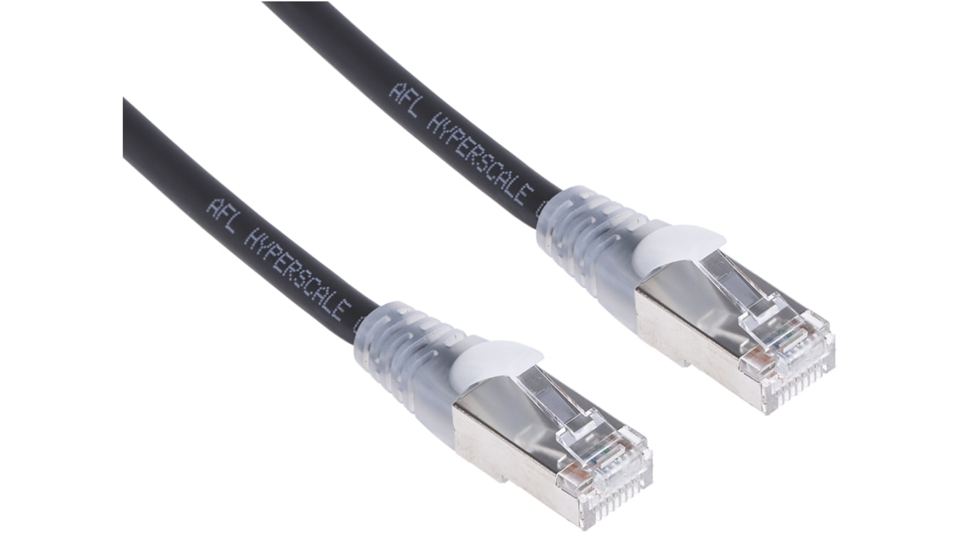 Cable Ethernet Cat6 F/UTP RS PRO de color Negro, long. 0.5m, funda de LSZH