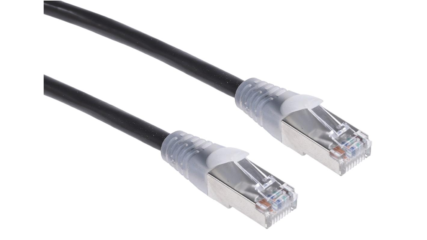 RS PRO Ethernetkabel Cat.5e, 3m, Schwarz Patchkabel, A RJ45 F/UTP Stecker, B RJ45, PVC