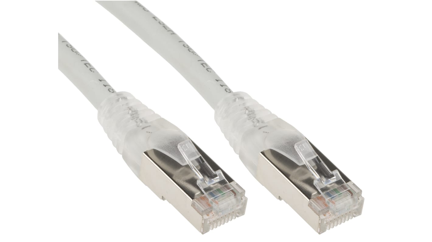 RS PRO Cat6 Male RJ45 to Male RJ45 Ethernet Cable, F/UTP, Grey LSZH Sheath, 5m