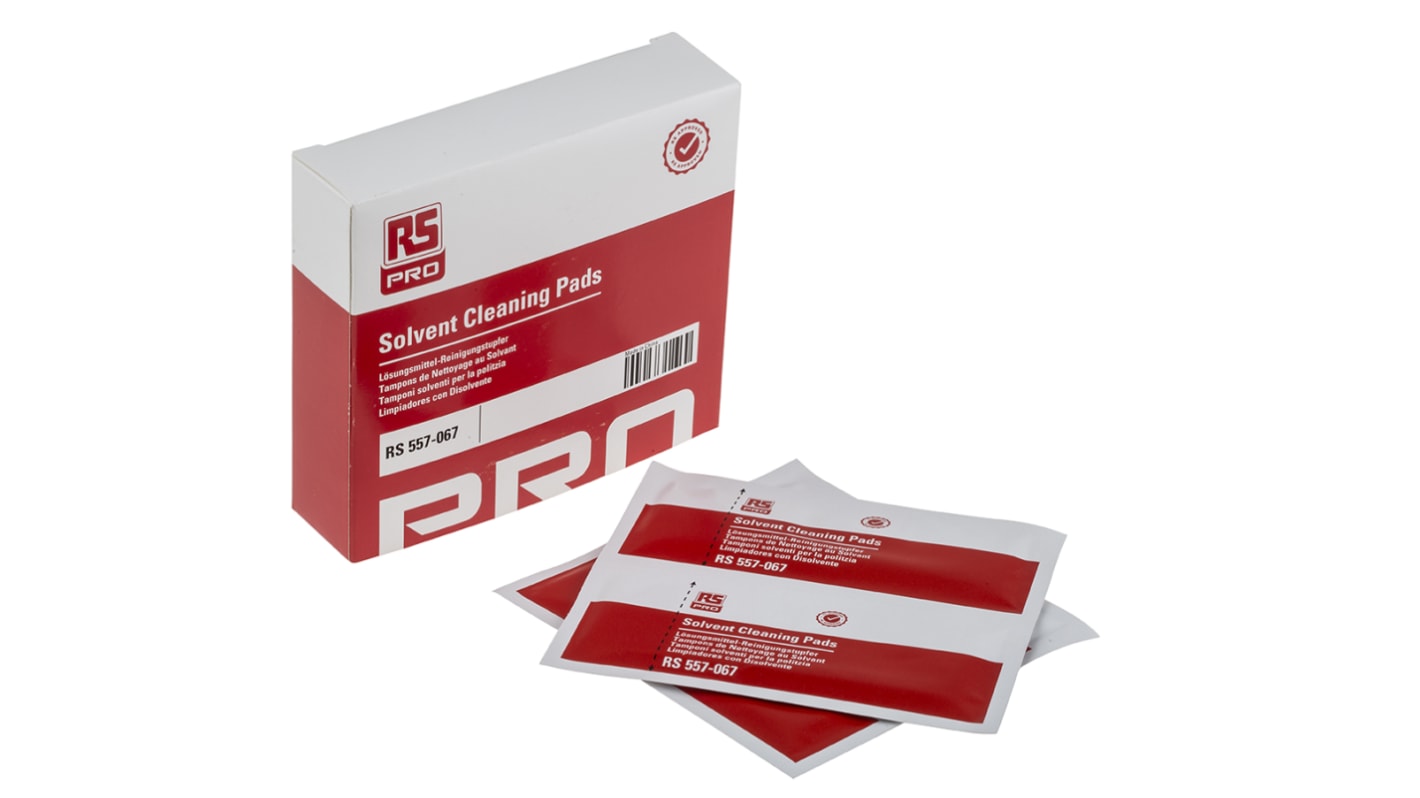 RS PRO Isopropanol-Tücher, Weiß, 125 x 110mm, 20 Tücher pro Packung