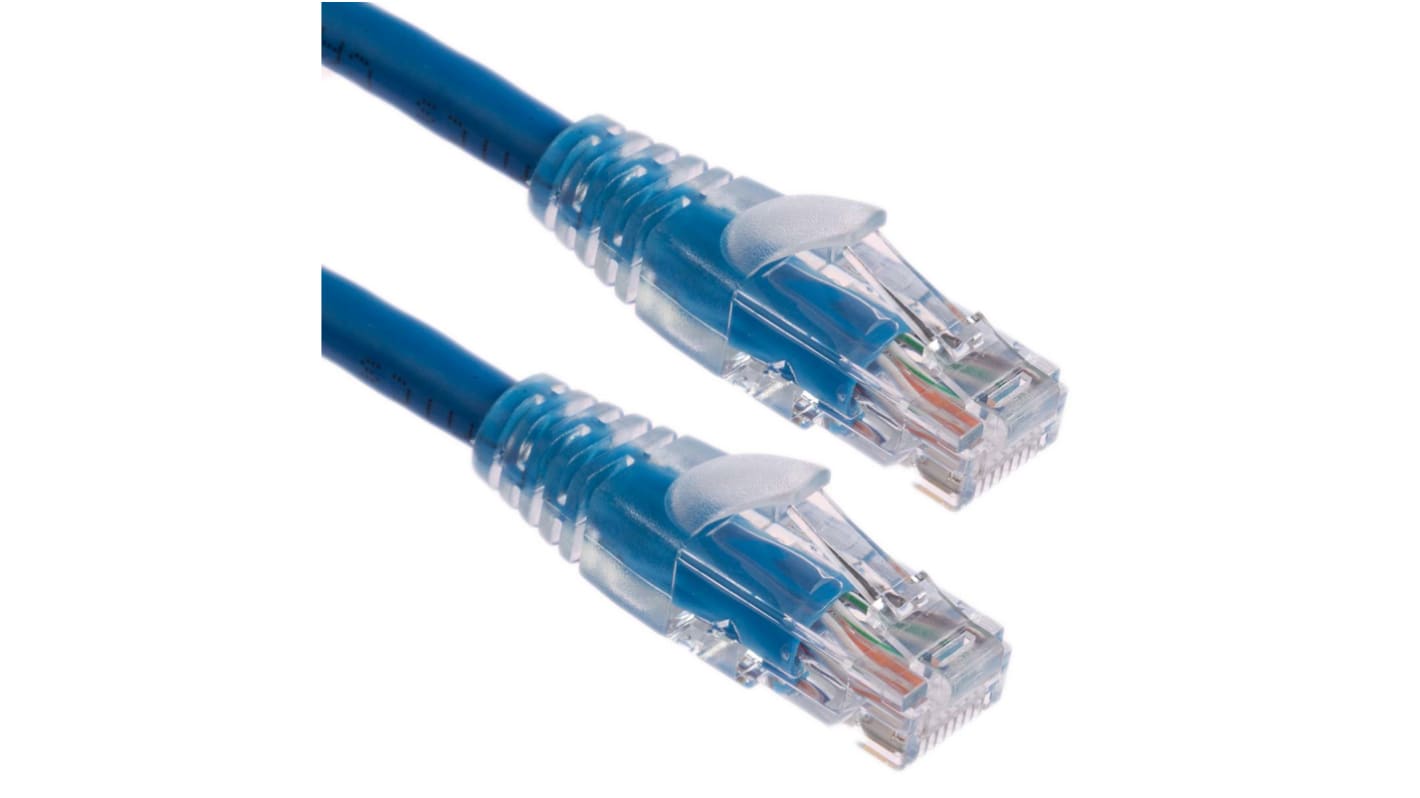 Câble Ethernet catégorie 6 U/UTP RS PRO, Bleu, 3m PVC Avec connecteur