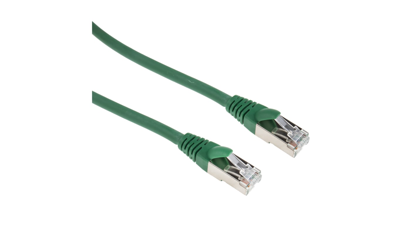 RS PRO Cat6 Male RJ45 to Male RJ45 Ethernet Cable, F/UTP, Green LSZH Sheath, 3m