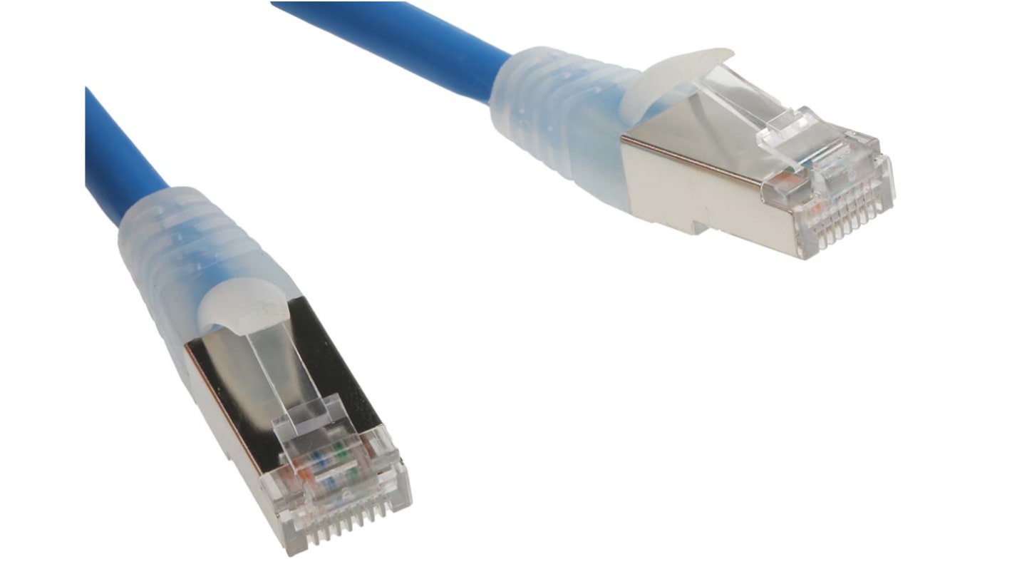 RS PRO Cat6 Male RJ45 to Male RJ45 Ethernet Cable, F/UTP, Blue LSZH Sheath, 5m