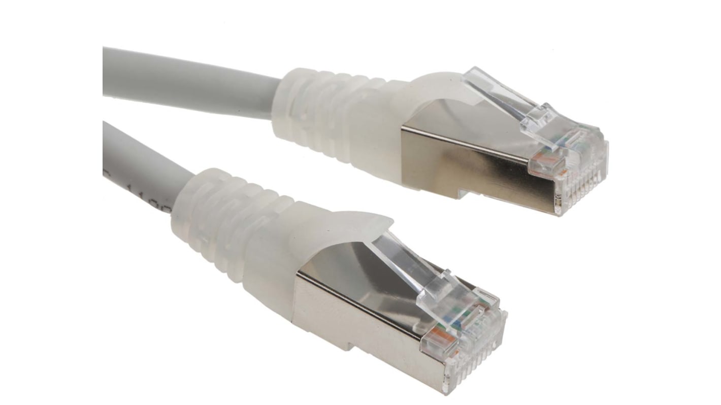 RS PRO Cat5e Male RJ45 to Male RJ45 Ethernet Cable Grey, 5m