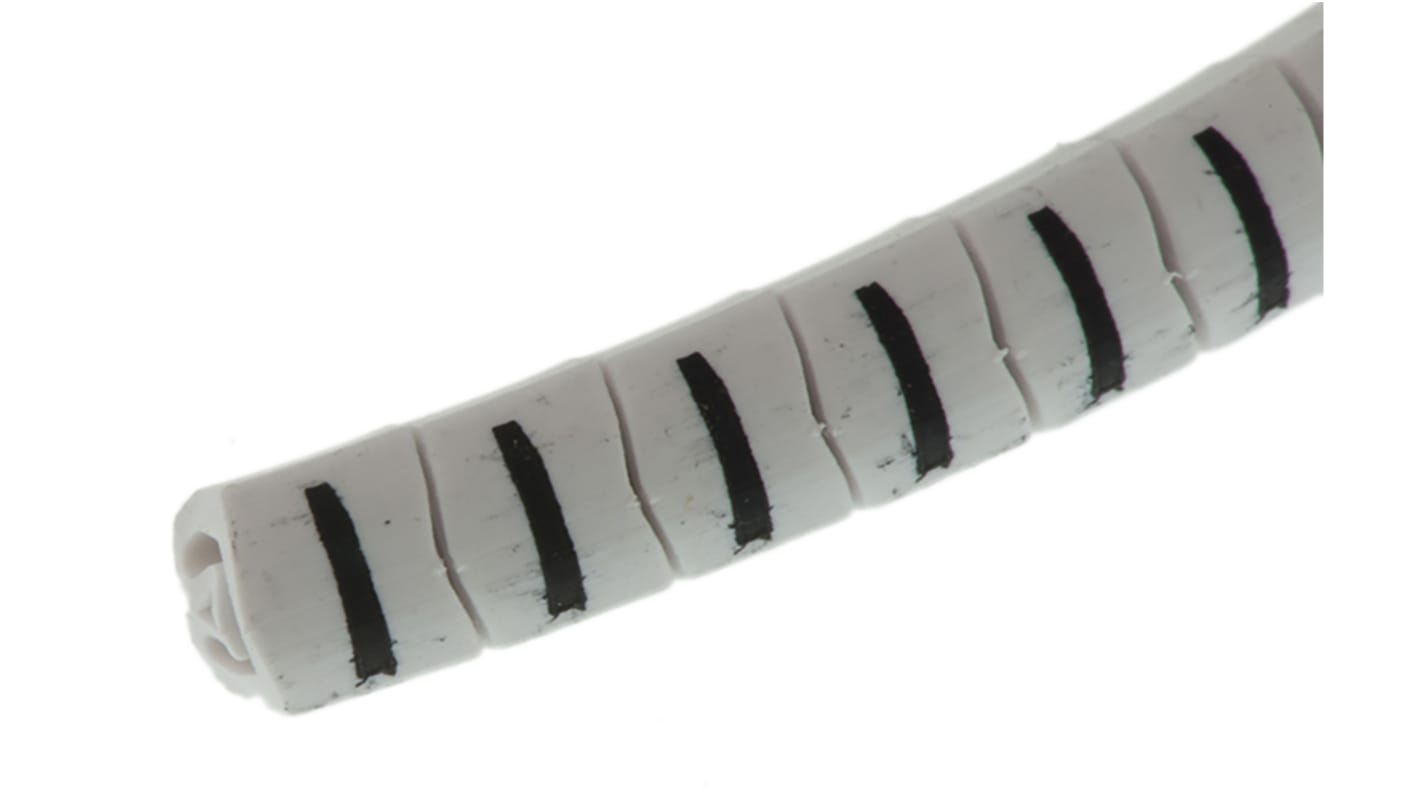 HellermannTyton Helagrip Slide On Cable Markers, Black on White, Pre-printed "I", 2 → 5mm Cable