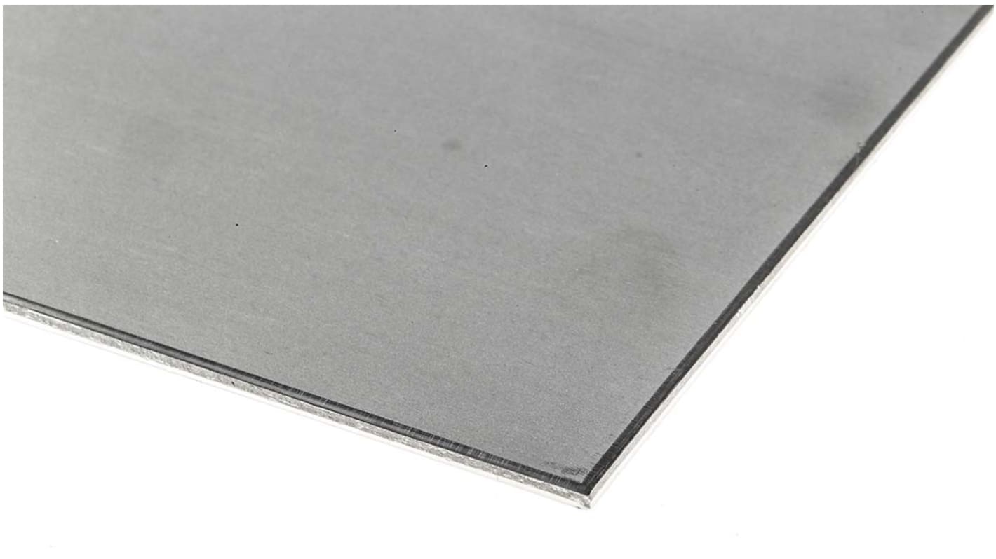 RS PRO Stainless Steel Metal Sheet 500mm x 300mm, 3mm Thick