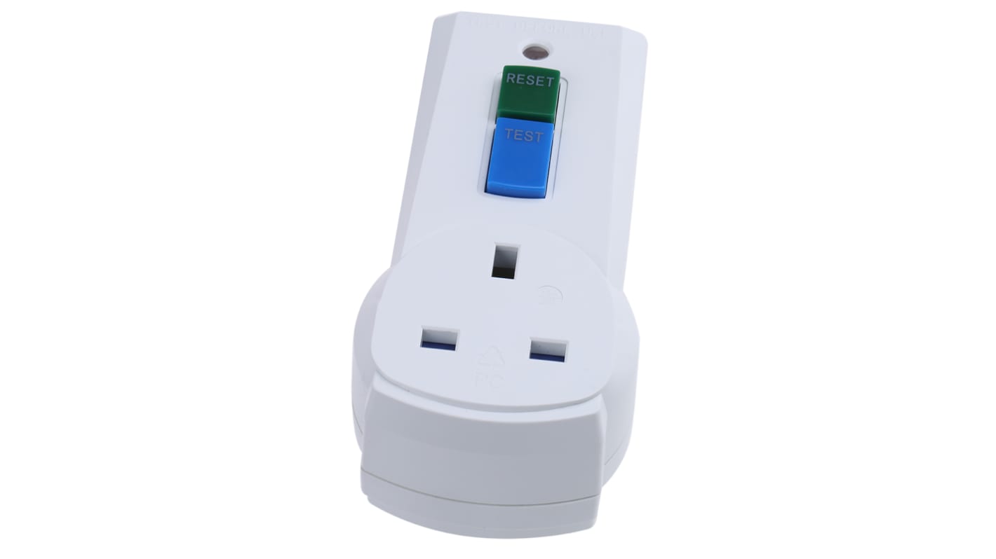 Adaptador de seguridad RCD, 13A, 230 V ac