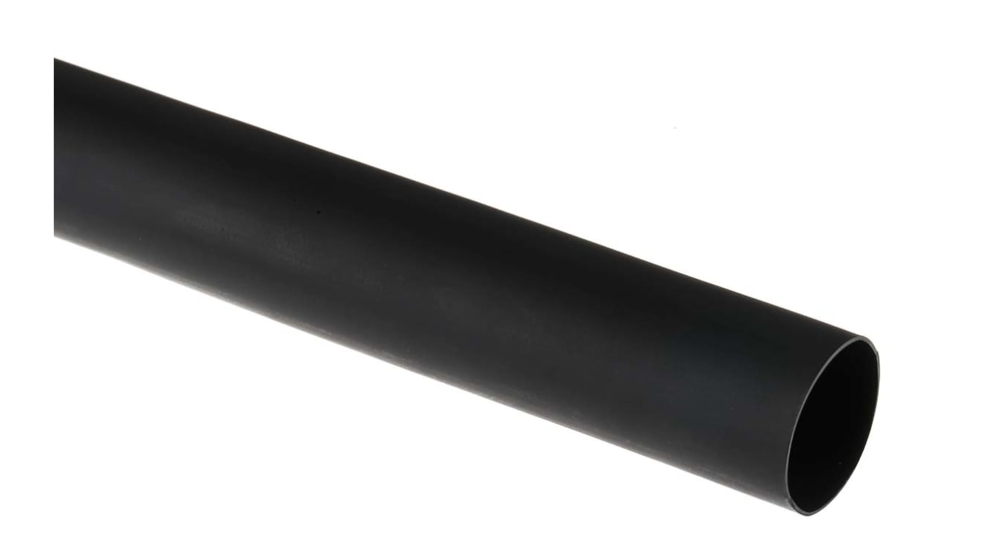 Tubo termorretráctil RS PRO de Poliolefina Negro, contracción 3:1, Ø 12.7mm, long. 1.2m, forrado con adhesivo