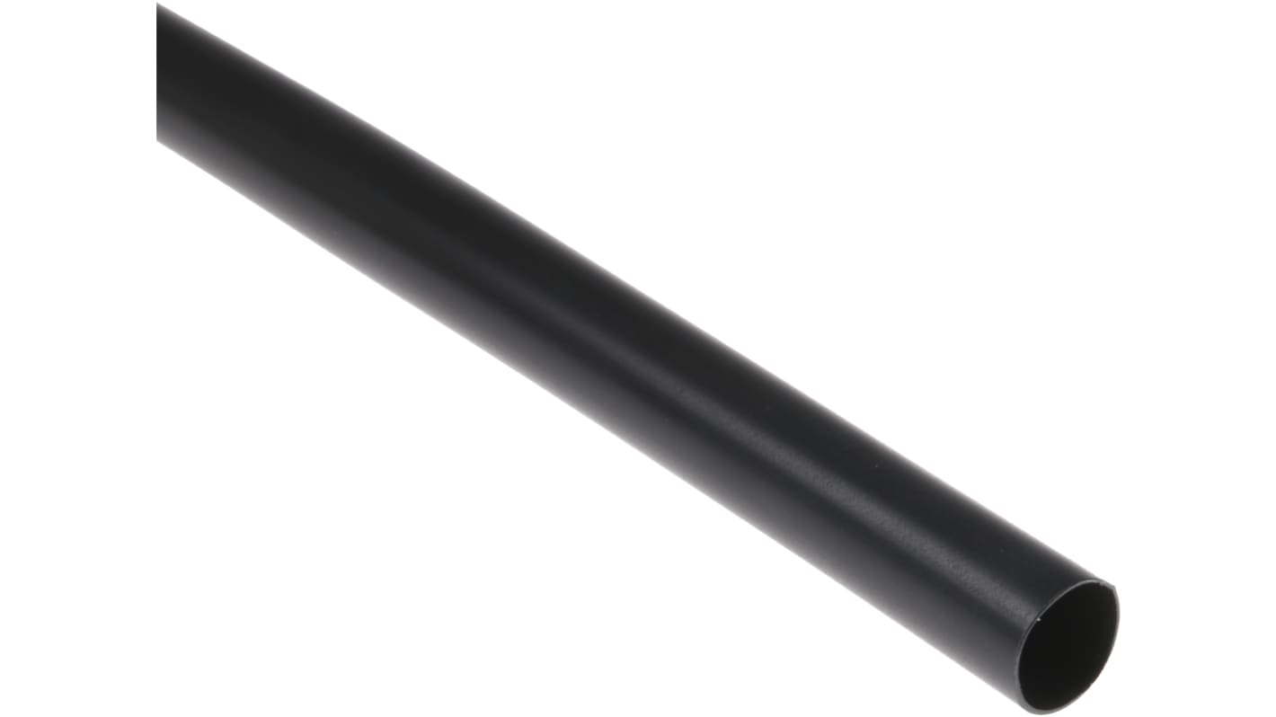 RS PRO Adhesive Lined Halogen Free Heat Shrink Tubing, Black 9mm Sleeve Dia. x 1.2m Length 3:1 Ratio