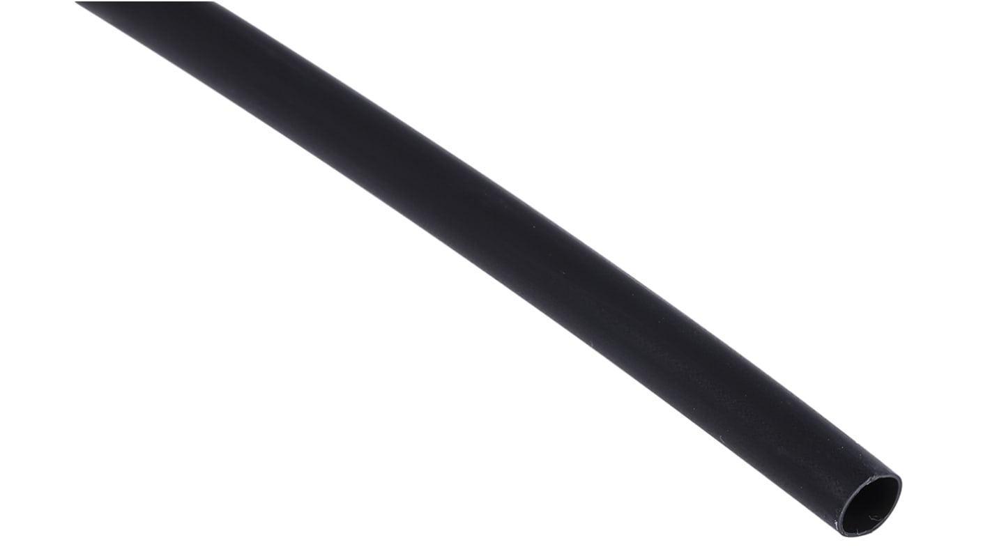 RS PRO Adhesive Lined Halogen Free Heat Shrink Tubing, Black 6.4mm