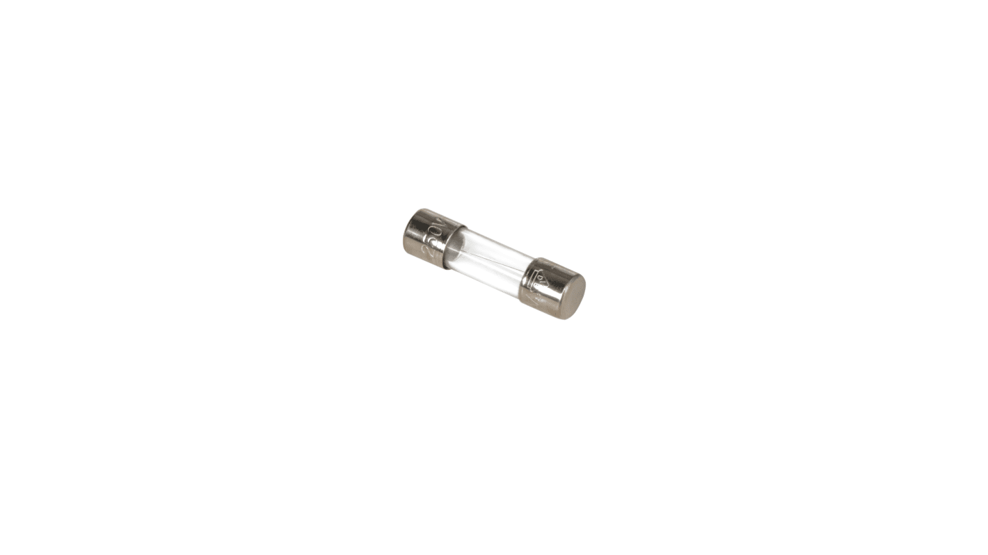 RS PRO Üvegbiztosíték 2A 5 x 20mm, Nem 250V ac