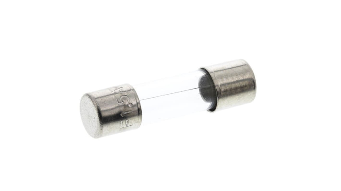 RS PRO 1.5A F Glass Cartridge Fuse, 5 x 20mm