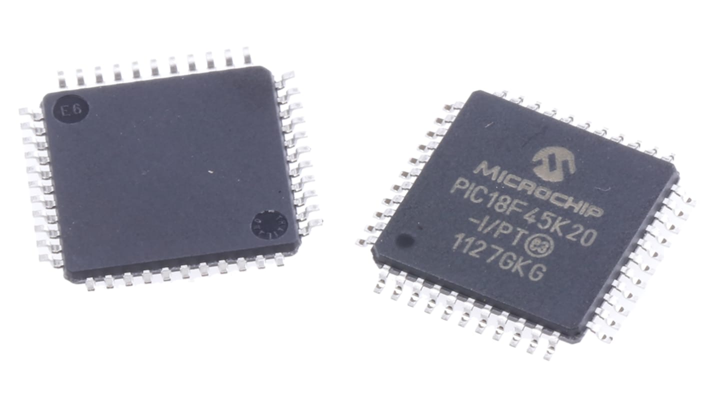 Microchip PIC18F45K20-I/PT, 8bit PIC Microcontroller, PIC18F, 64MHz, 32 kB, 256 B Flash, 44-Pin TQFP