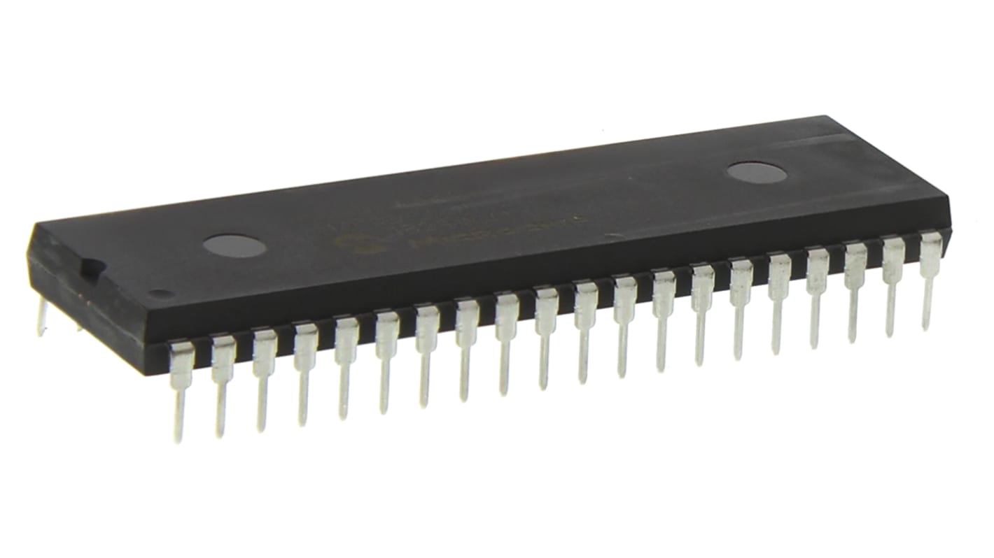 Microcontrôleur, 8bit, 1,536 ko RAM, 32 kB, 256 B, 64MHz, , DIP 40, série PIC18F