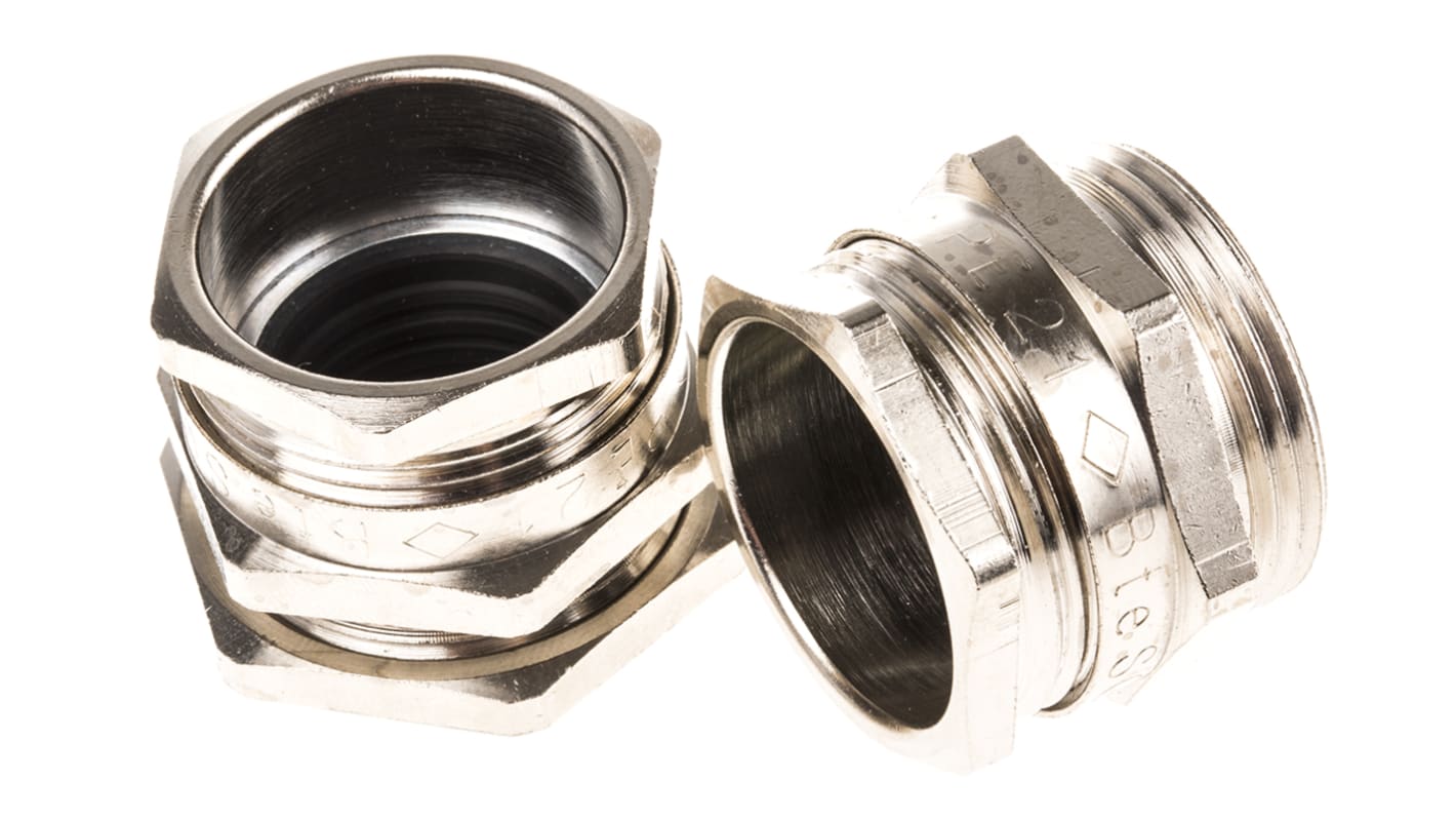 SIB PE Boulay Series Metallic Brass Cable Gland, PG21 Thread, 13mm Min, 19mm Max, IP65