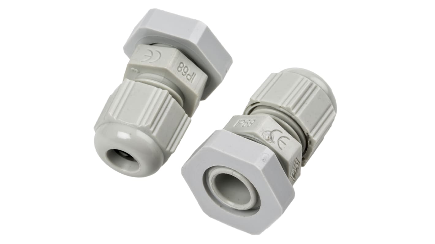 SIB SIB-TEC Kabelverschraubung, M12 PA 6 Grau 2.5mm/ 6.5mm, IP68