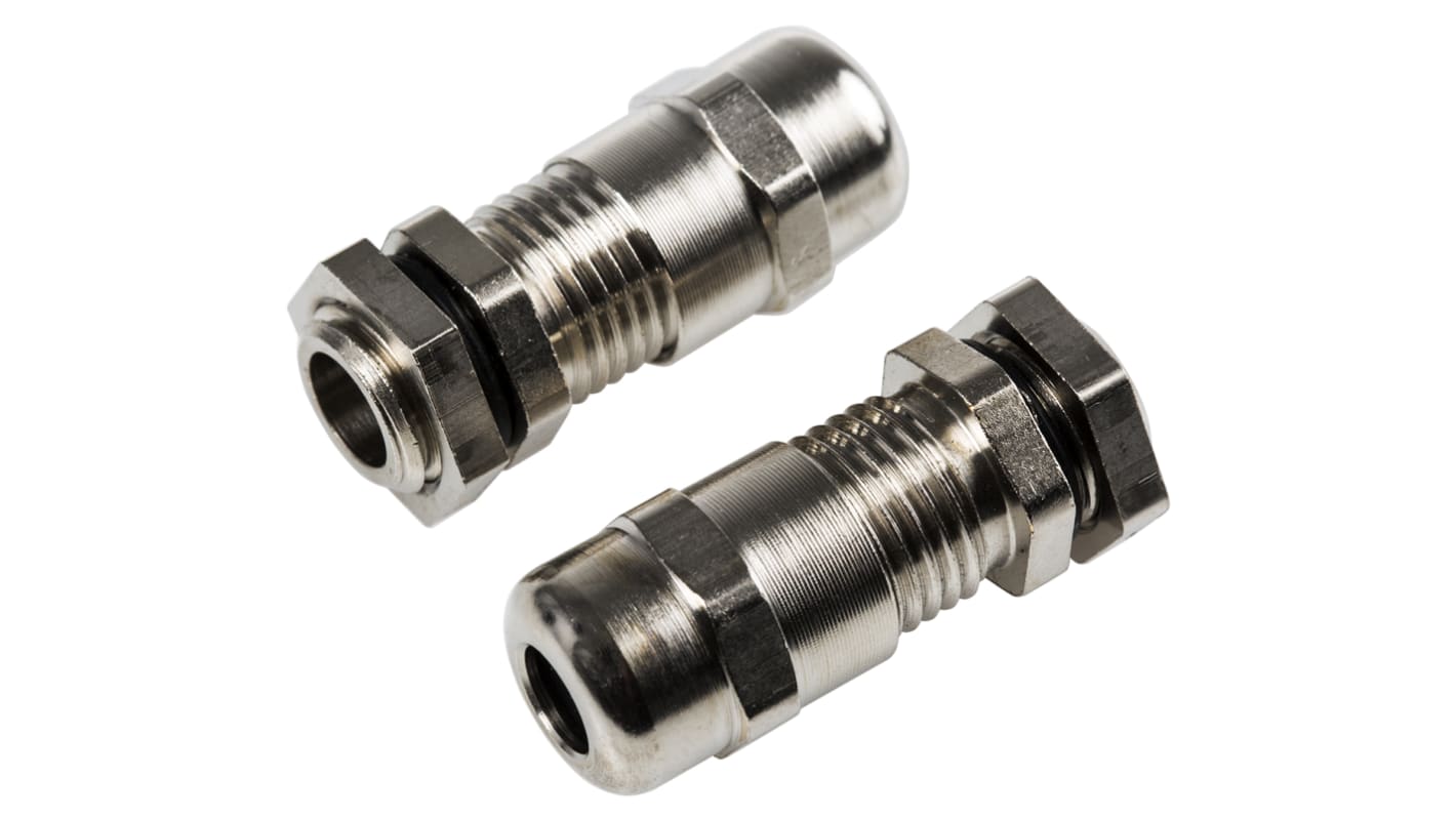 SIB WADI-TEC Kabelverschraubung, M12 Messing vernickelt 4mm/ 6.5mm, IP68