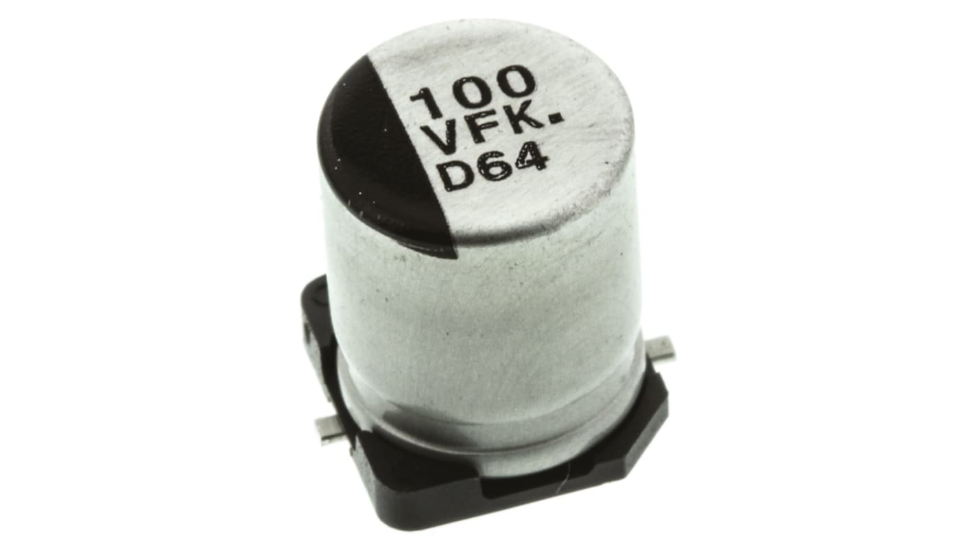 Panasonic 100μF Aluminium Electrolytic Capacitor 35V dc, Surface Mount - EEEFK1V101AP