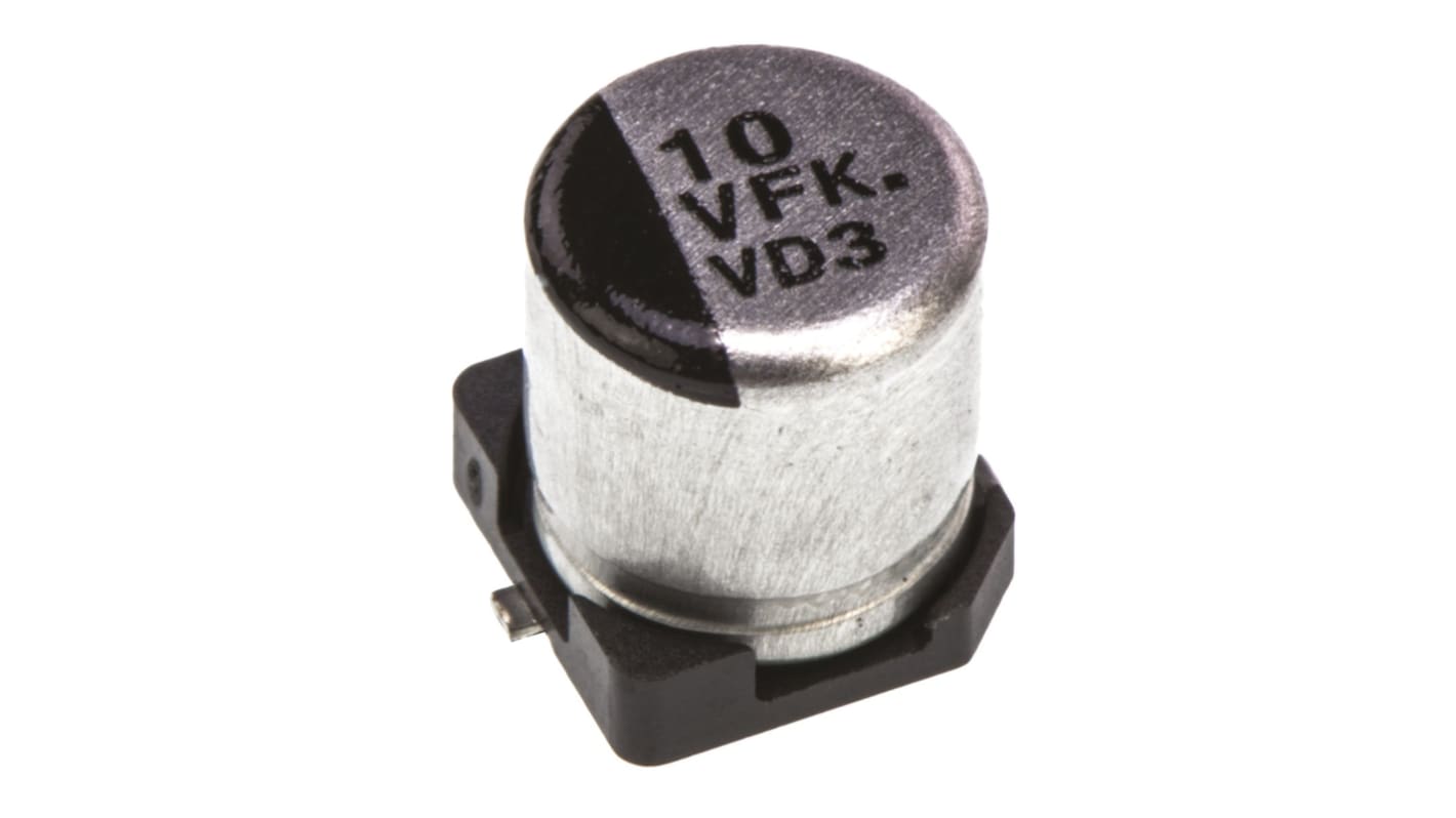 Panasonic 10μF Aluminium Electrolytic Capacitor 35V dc, Surface Mount - EEEFK1V100AR