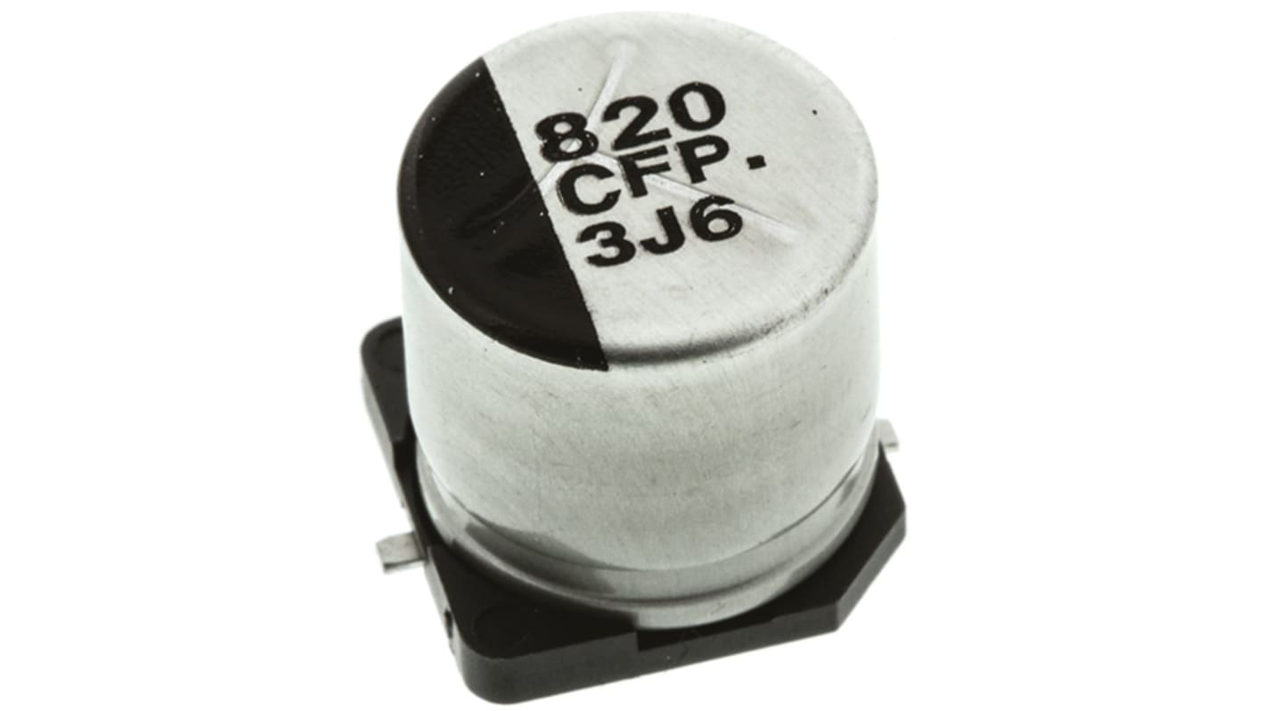 Panasonic 820μF Aluminium Electrolytic Capacitor 16V dc, Surface Mount - EEEFPC821UAP