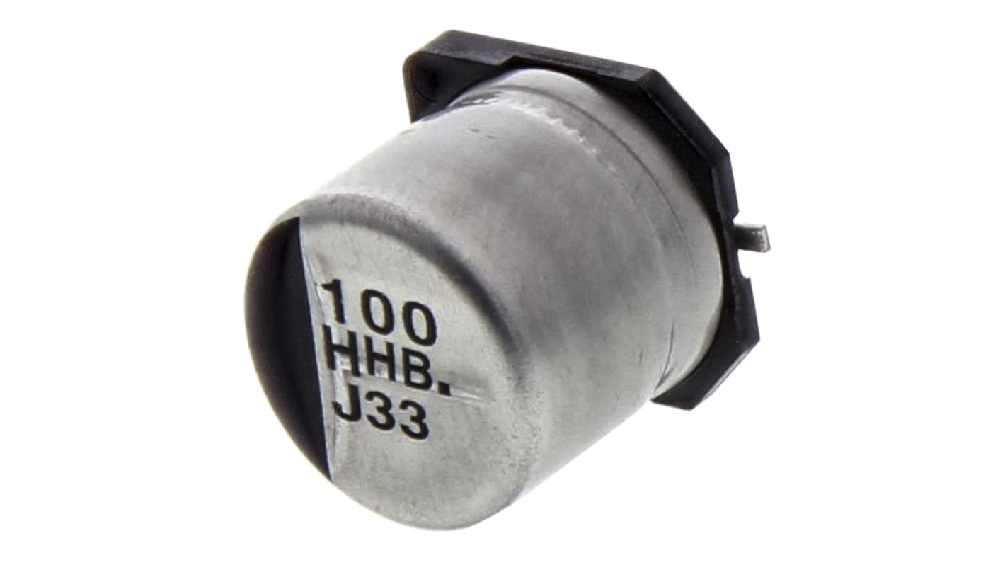 Panasonic 100μF Aluminium Electrolytic Capacitor 50V dc, Surface Mount - EEEHBH101UAP