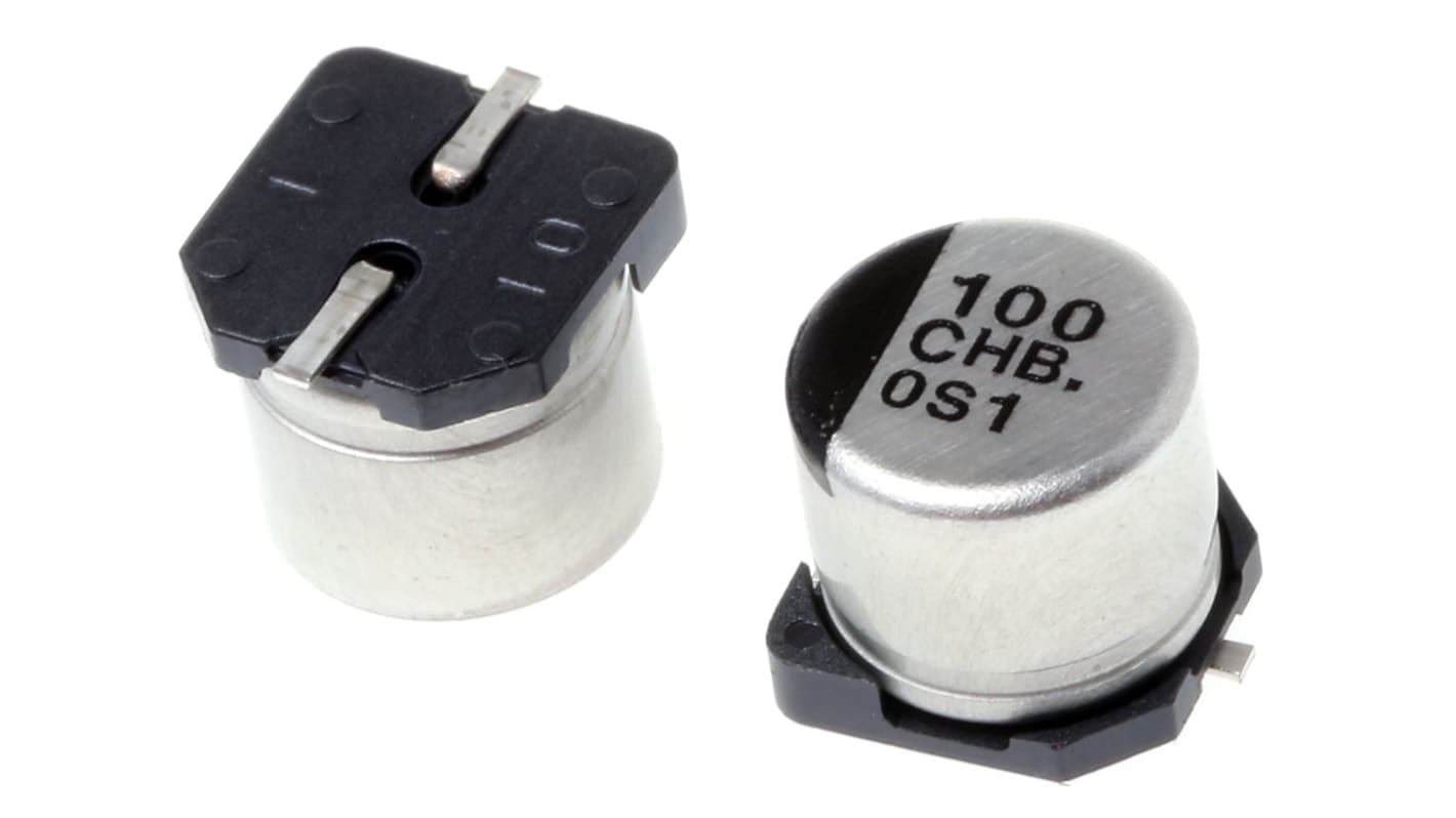 Panasonic 100μF Aluminium Electrolytic Capacitor 16V dc, Surface Mount - EEEHBC101UAP