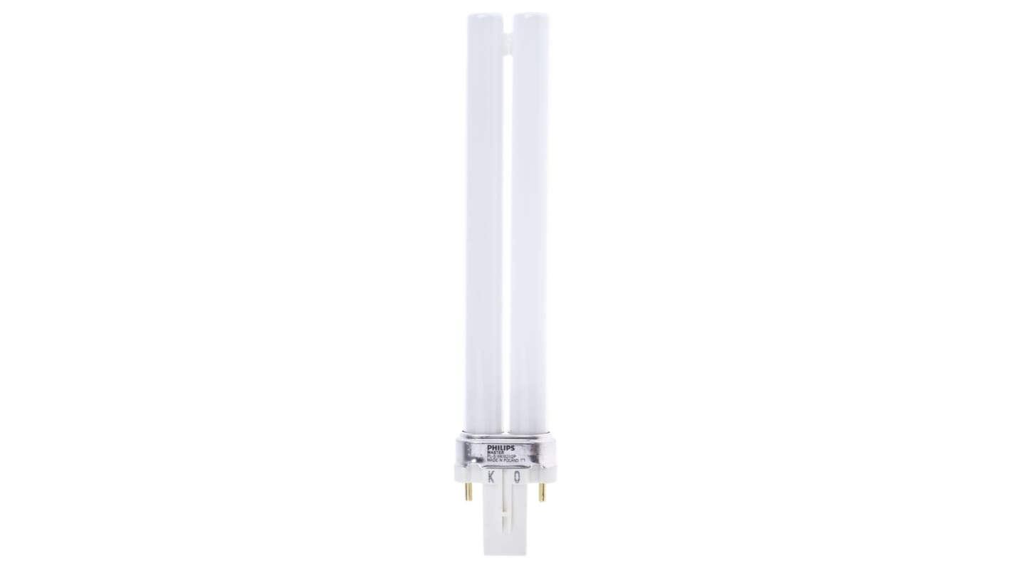 Ampoule fluocompacte G23, 9 W, 2700K, Forme Double tube, Blanc chaud