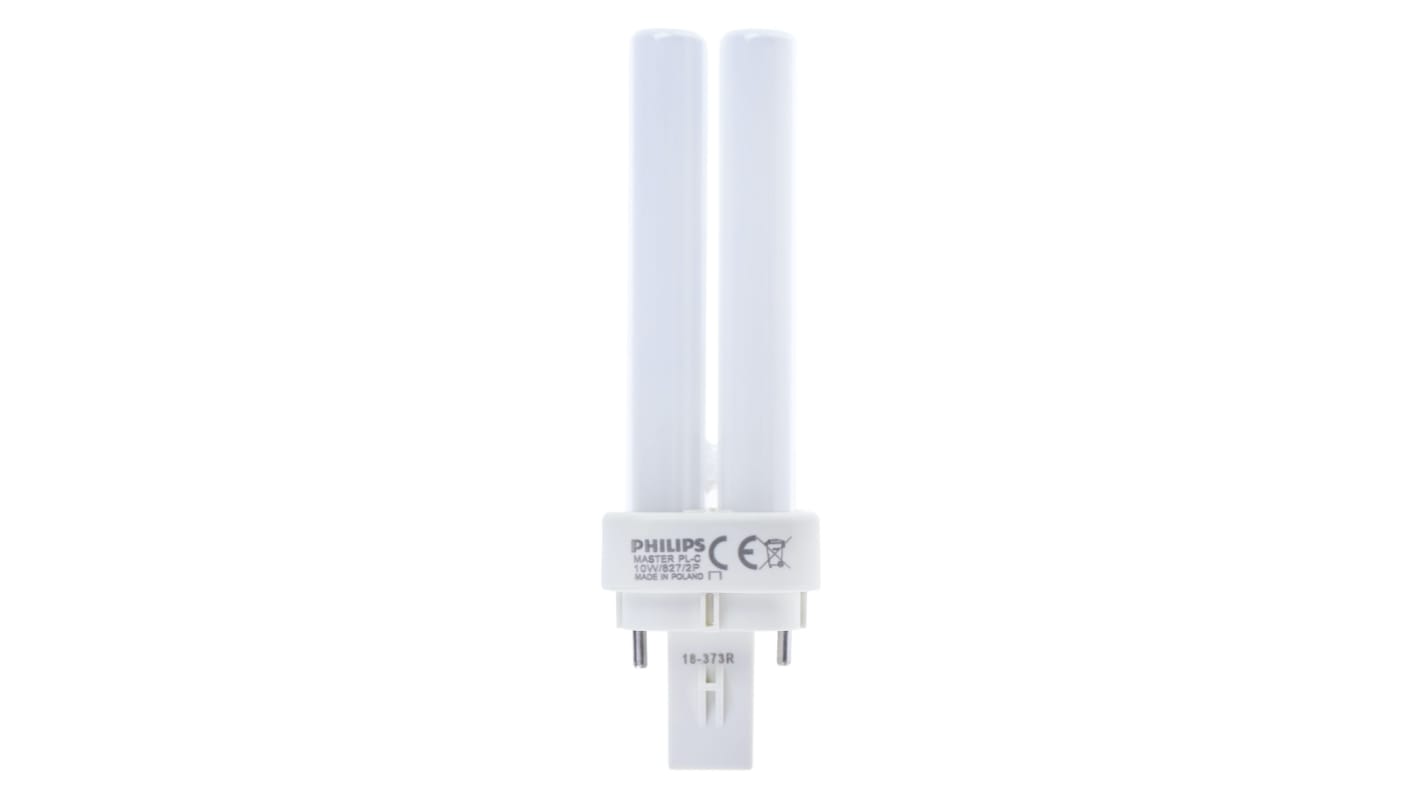 Ampoule fluocompacte G24d-1, 10 W, 2700K, Forme 2D, Blanc chaud