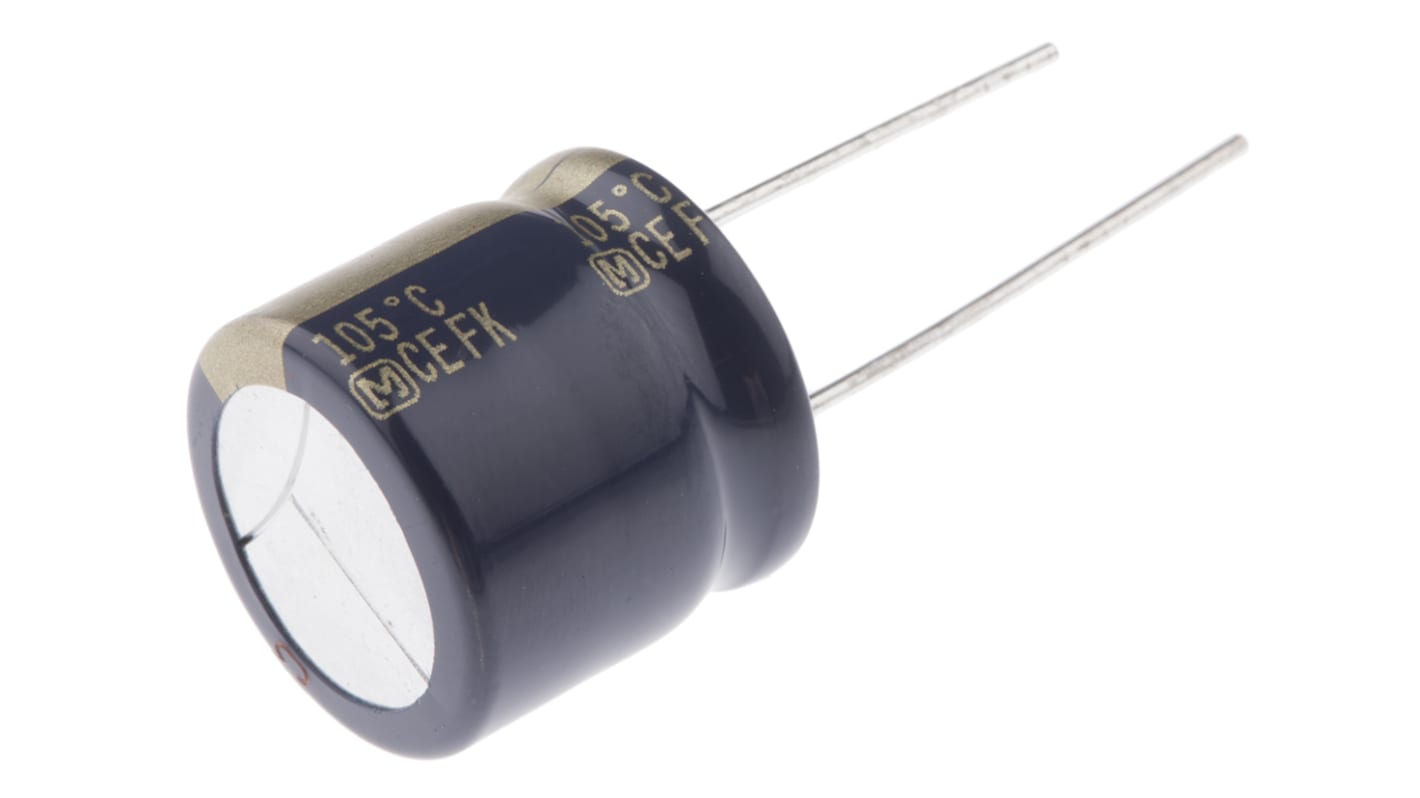 Panasonic 3300μF Aluminium Electrolytic Capacitor 6.3V dc, Radial, Through Hole - EEUFK0J332S