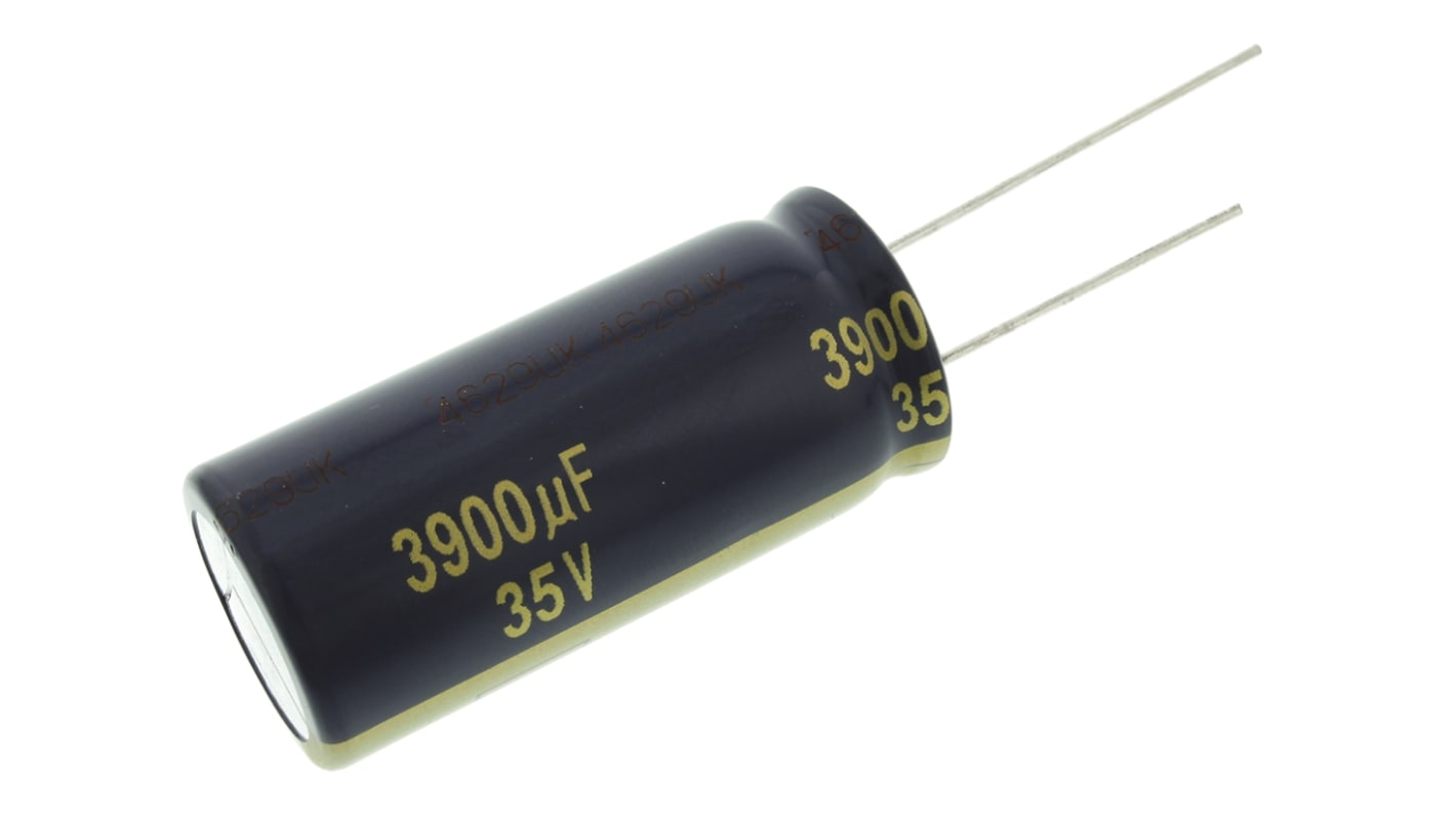 Panasonic 3900μF Aluminium Electrolytic Capacitor 35V dc, Radial, Through Hole - EEUFC1V392