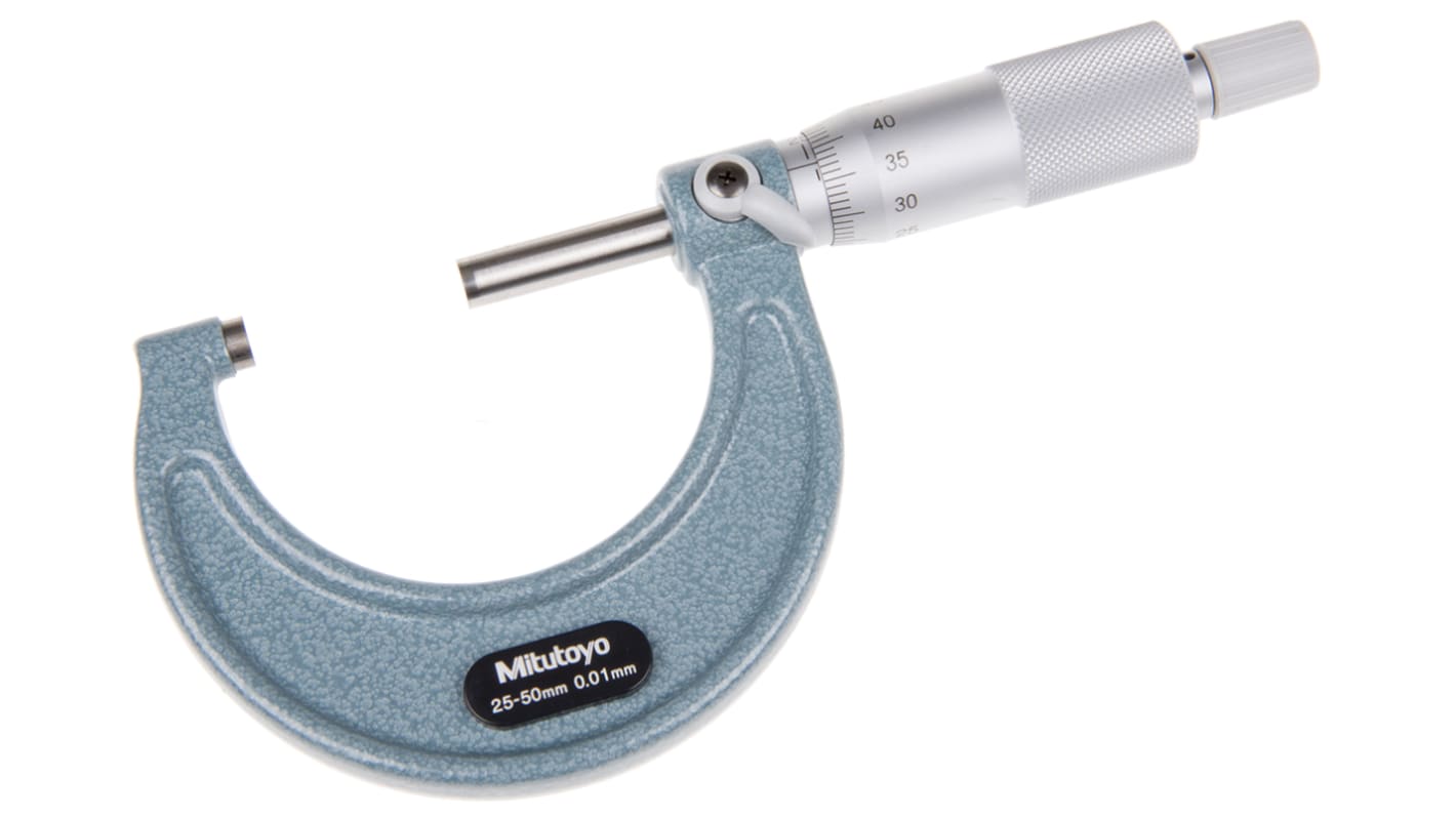 Mitutoyo, Mikrometer Außen-Messschraube Metrisch, 25mm bis 50mm / ±0,002 mm