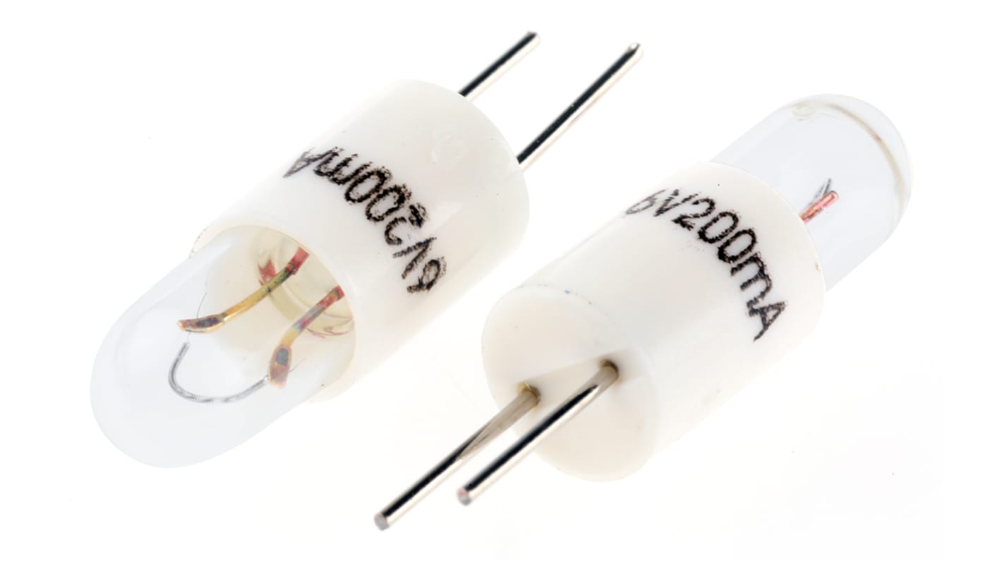 Lampadina spia con base Bi-Pin, 6 V, 7,5 lm