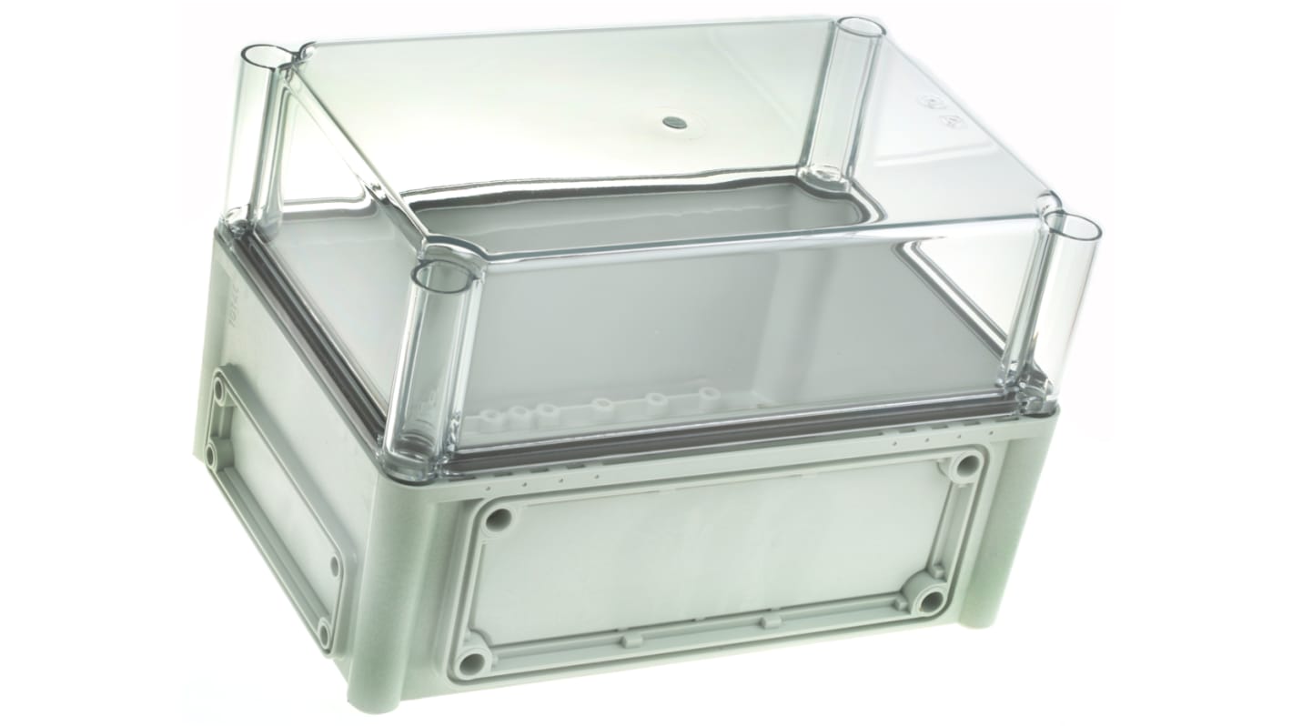 Caja Fibox de Policarbonato Gris, 280 x 190 x 180mm, IP67