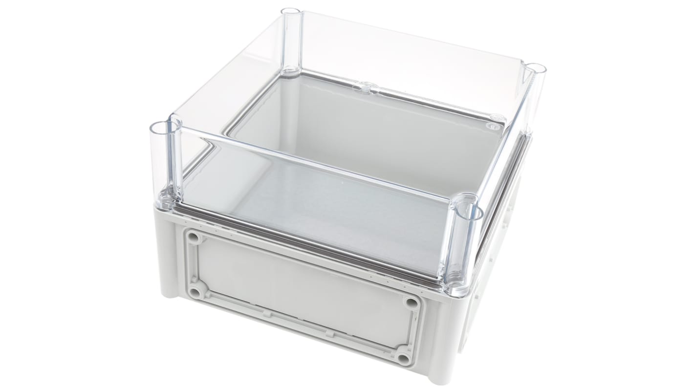 Caja Fibox de Policarbonato Gris, 280 x 280 x 180mm, IP67