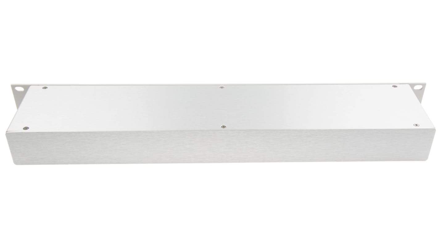 RS PRO 19 tommer rackmonteret kabinet, 1U, 44 x 89mm, Grå, Aluminium