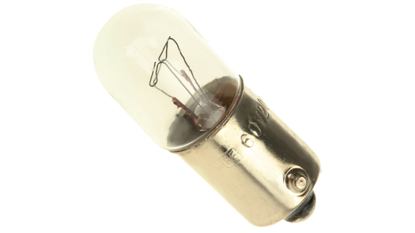 RS PRO BA9s Indicator Light, Clear, 60 V, 20 mA, 2000h