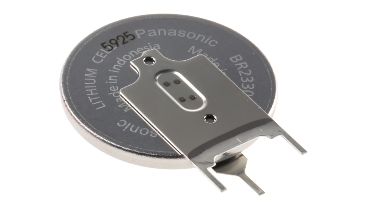 Panasonic BR2330 Button Battery, 3V, 23mm Diameter