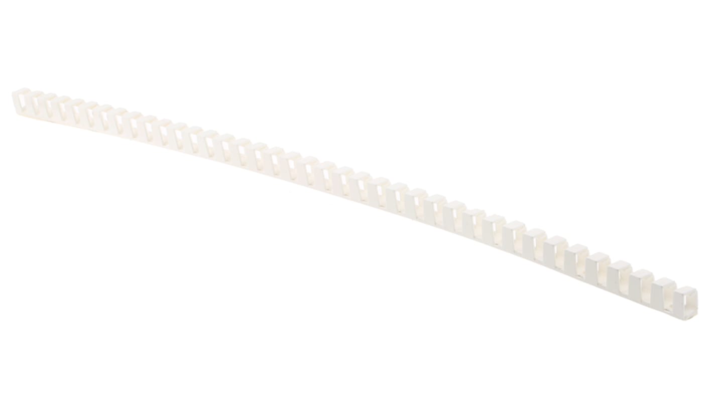 Canalización de cables ranurada RS PRO de Polypropylene Blanco, 9 mm x 11mm, long. 0.5m