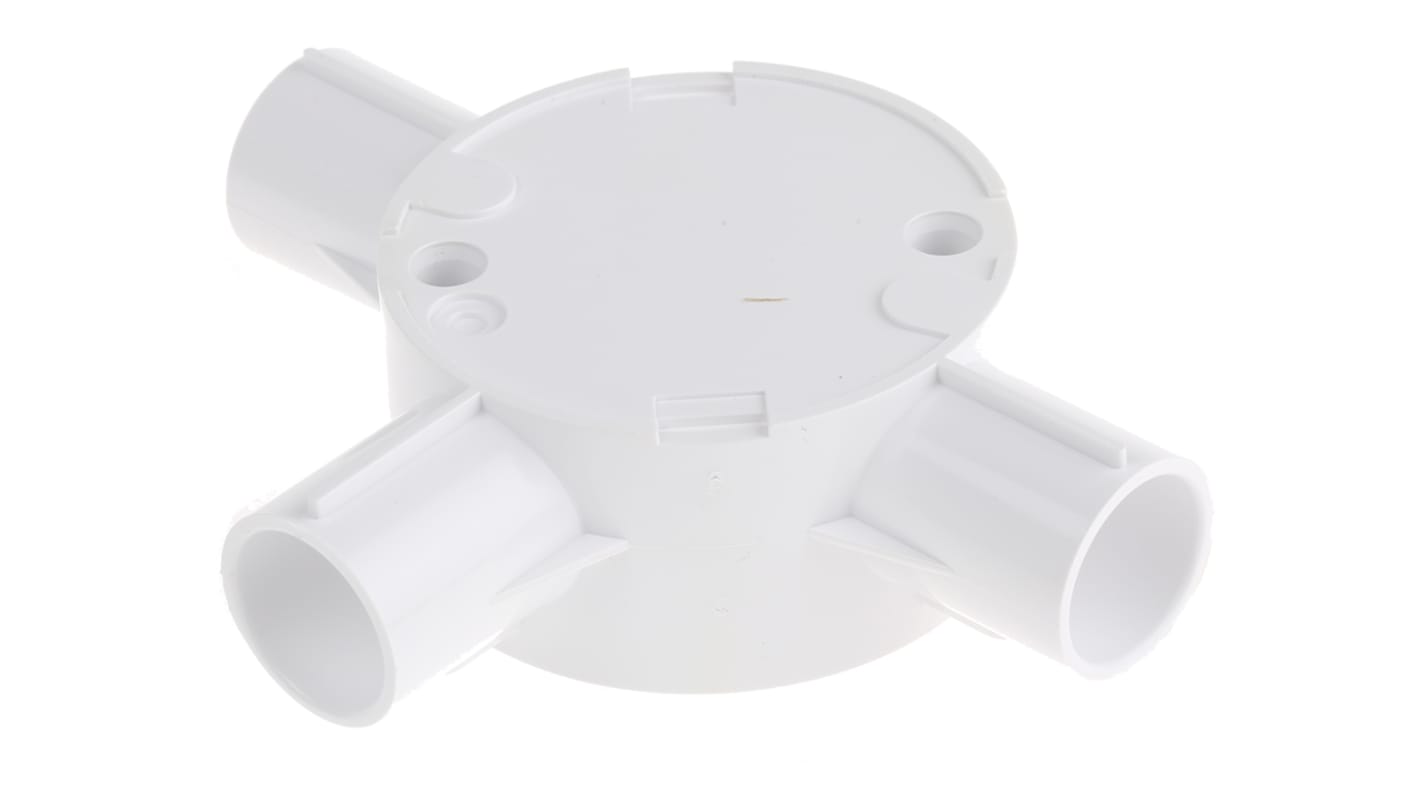 Schneider Electric PVC Kabelrohr Befestigung T-Stück 20mm Weiß