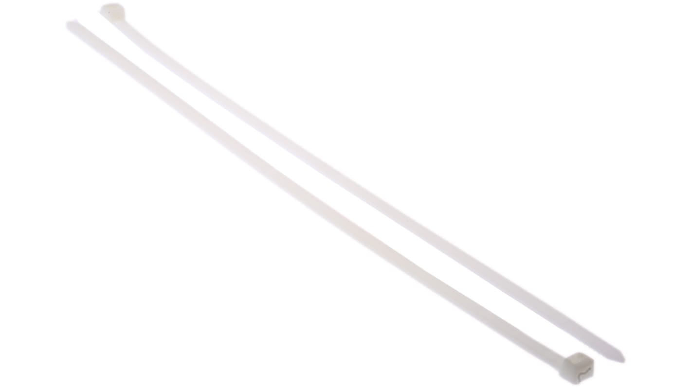 Bridas Thomas & Betts Ty-Fast de Nylon 66 Blanco, 400mm x 7,6 mm, No reutilizable