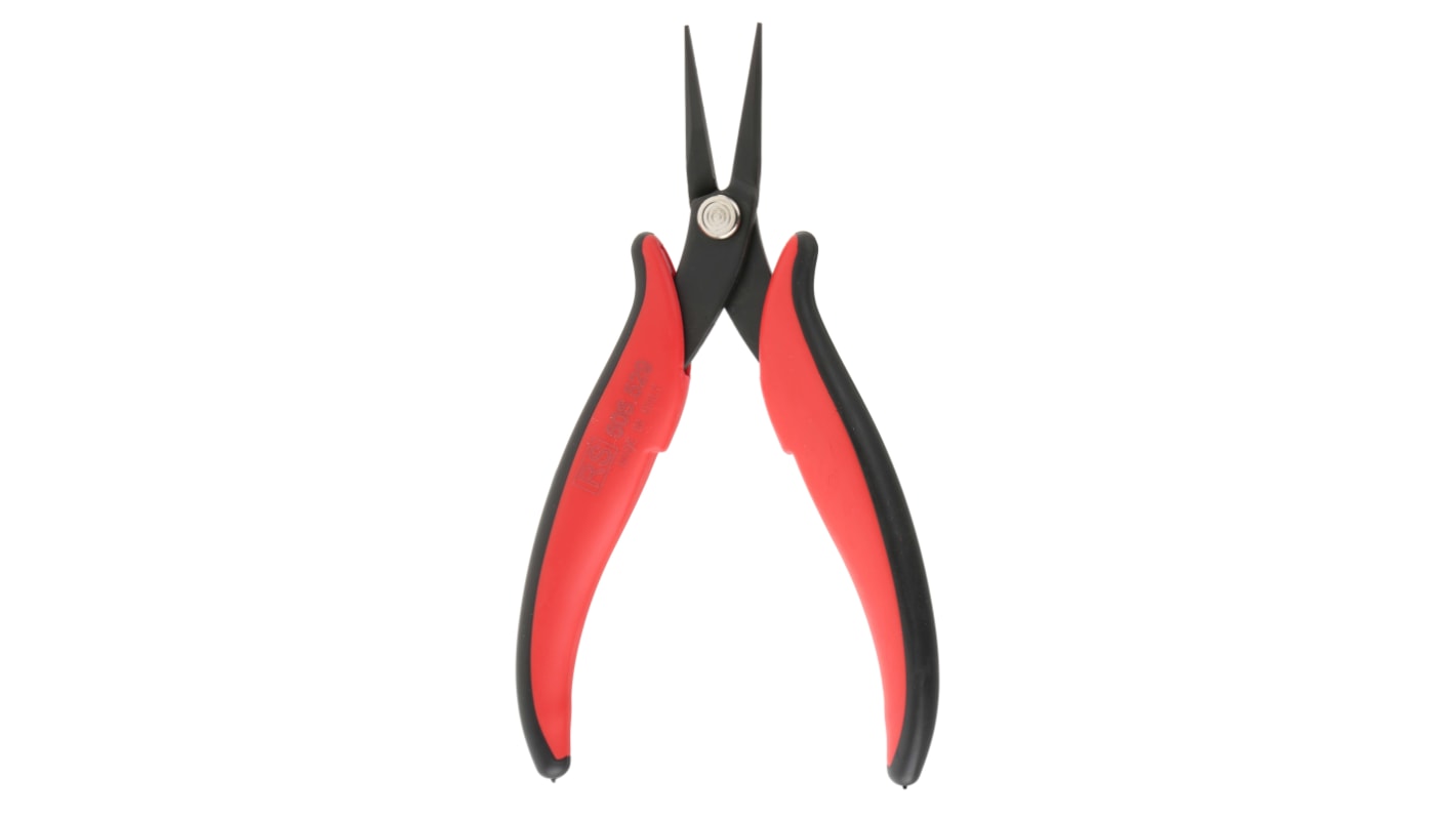 RS PRO Long Nose Pliers, 160 mm Overall, Straight Tip, 32mm Jaw